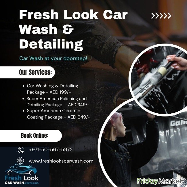 Deep Interior Car Cleaning Dubai - Fresh Look Car Wash دبي الإمارات
