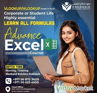 Excel Business Reporting Analytics Sharjah 0568723609 الشارقة الإمارات